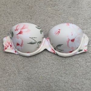 PINK Victoria’s Secret Strapless Floral Bra